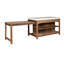 Rustic 61" Wide Oak Kitchen Island, Natural