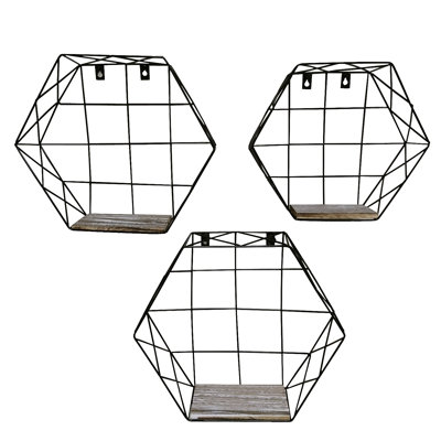 Wolsingham 3 Piece Hexagon Metal Accent Shelf