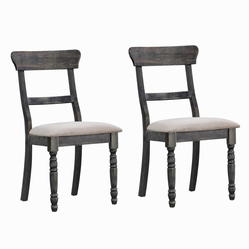 Ensemble de 2 chaises d'appoint gris patiné
