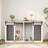 61" W Separable Large Dog Crate Furniture with Divider – Versatile Design for Multiple Dogs and Spaces-927071178