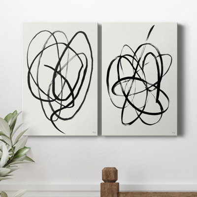 «Skate Away I», ensemble de 2 reproductions d'art texturé sur toile tendue