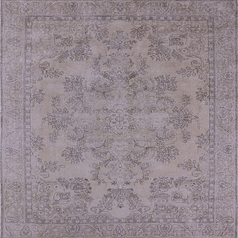 Tapis oriental gris Sherlene, Carré 5 pi