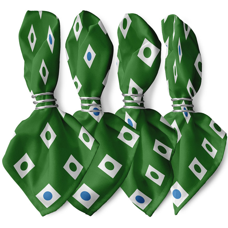 Serviette Hip to be Square, L 18 po x L 18 po, Vert/bleu