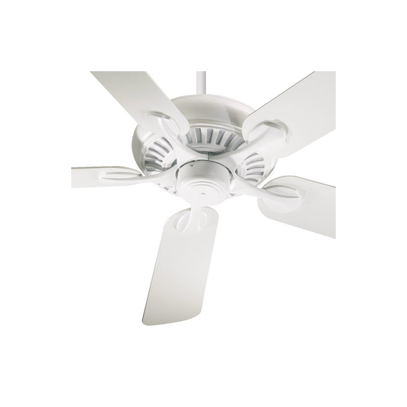 Aneres Ceiling Fan, Studio White with White Blades