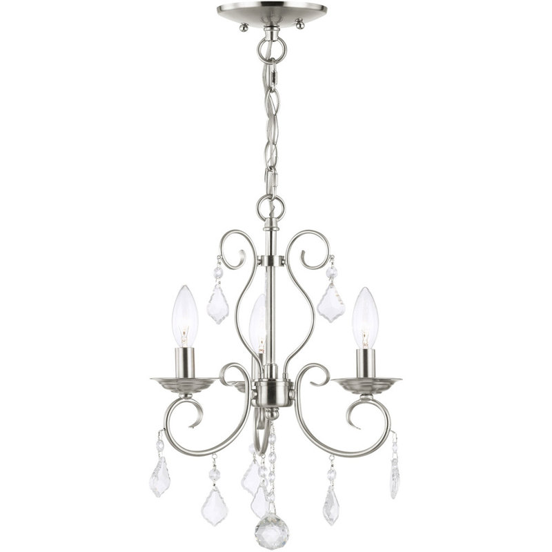Lustre classique à 3 lumières DEL de style bougie