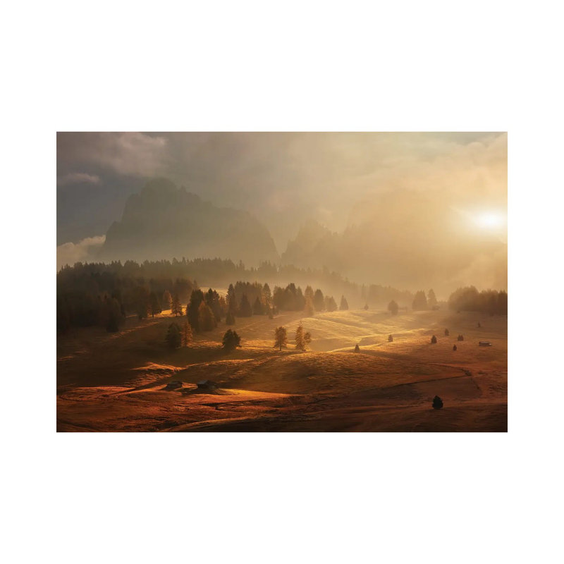Morning on Alpine Meadow 1 Piece Wall Art on Canvas, 101.6 cm H x 66.04 cm W x 1.91 cm D, Wrapped Canvas
