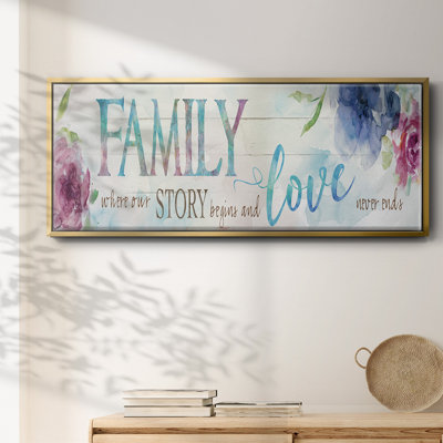 Family Love Story - toile encadrée