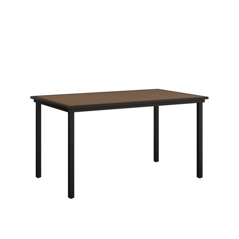 Vida Outdoor Bar Table, Antique Mahogany, Matte Black