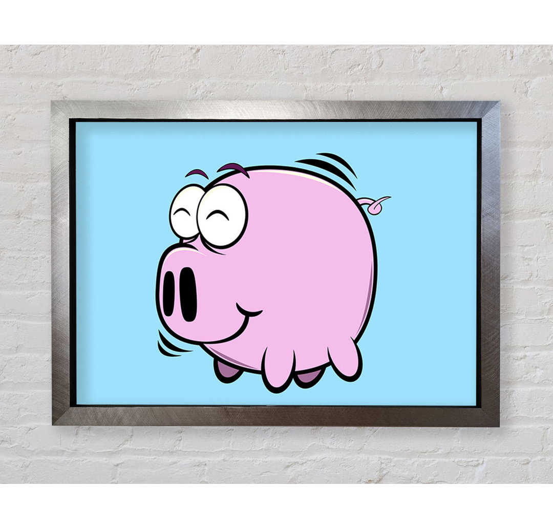 Happy Pig - Bilderrahmen Kunstdrucke