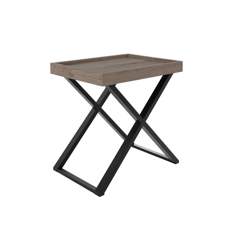 Harrington Tray Top Cross Legs End Table