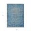 Tapis oriental lavable intérieur bleu 9 pi x 12 pi