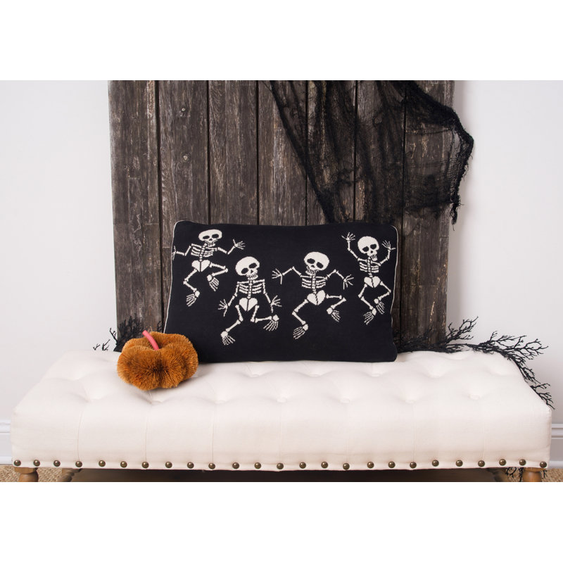 16" x 24" Skeleton Halloween Throw Pillow