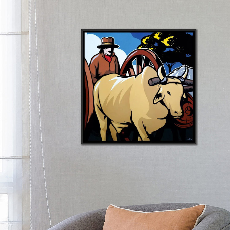 « paraguayan logman », impression sur toile, H 18 po x l 18 po x P 1,5 po, Toile avec cadre noir, Pas de tapis
