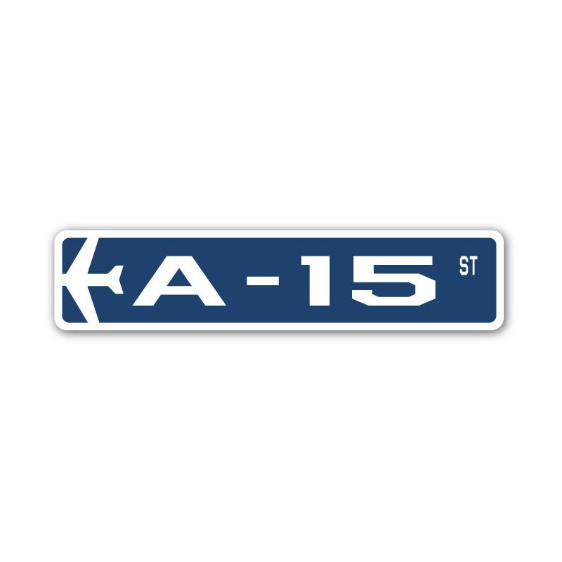 Plaque de rue en aluminium Angulo A-15 Air Force, H 8 po x l 36 po x P 1 po