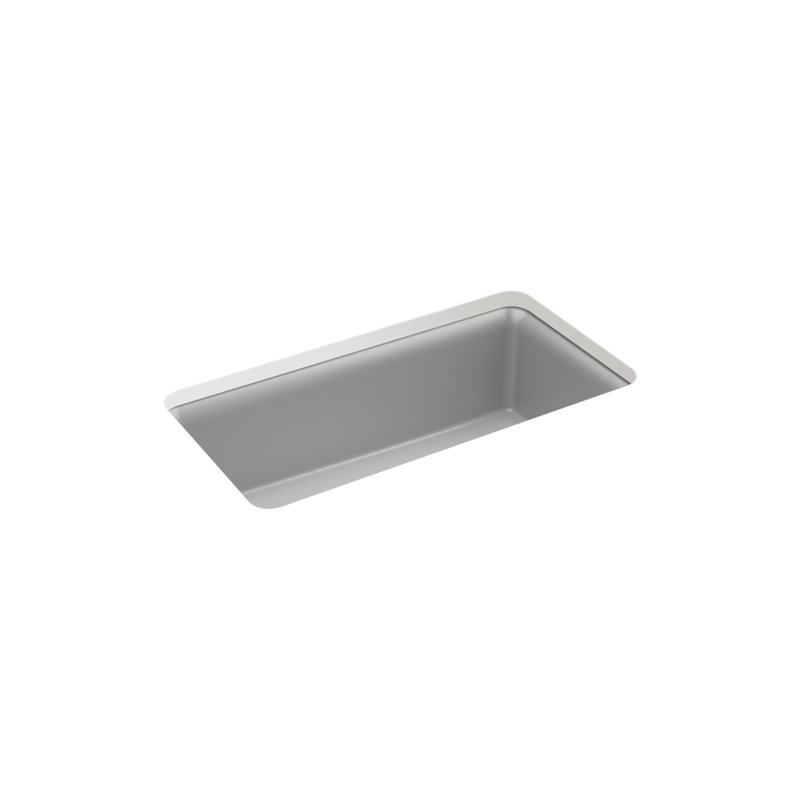 Gunnison 33.5'' L Single Basin Kitchen Sink, Gray