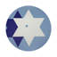 Stars Of David Vegan Leather Round Coasters