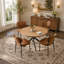 Table de salle à manger ronde et pliable pour petits espaces - Matériau en bois aggloméré, parfaite pour la salle à manger, le salon de thé et le café (chêne, 1 table)-131099989