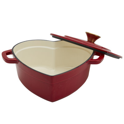 Cocotte en fonte émaillée 3 pintes Smith & Clark, rouge