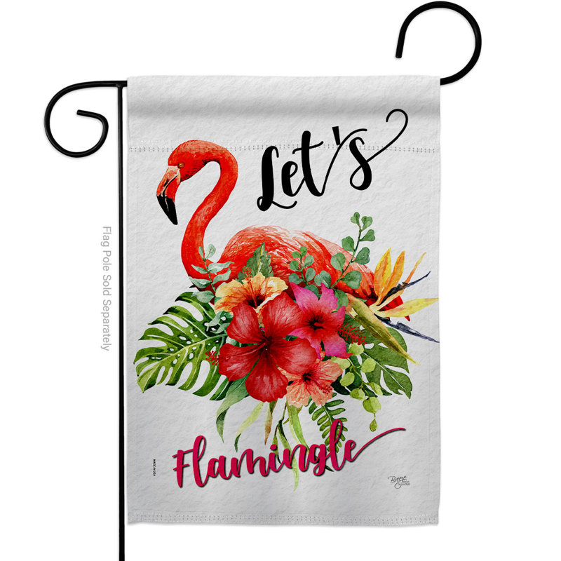 Let's Flamingle Garden Flag