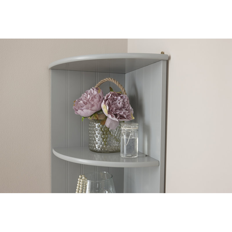 Kelaa 2 Piece Wood Bathroom Cabinet, Grey