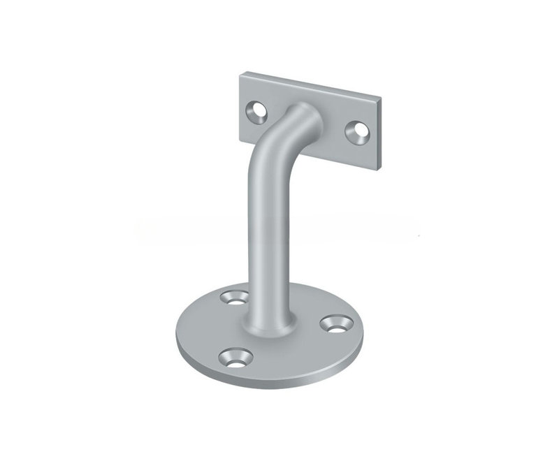 Support de garde-corps plat 22835D22AAC341938EC2292588F16F2C Chrome poli, Chrome poli