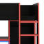 Lit mezzanine en bois Wood - bureau intégré, garde-robe, éclairage à DEL et 1 tiroir inclus-1396932711