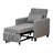Convertible Sofa Lounger Chair Bed Multi-Functional Sleeper Recliner With Tufted Upholstered Fabric, Adjustable Angle Backrest, And Pillow