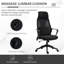 Fauteuil pivotant massant avec coussin lombaire, port USB, siège et appui-tête réglables