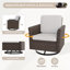 Ensemble de 6 sièges à assise pivotante 6 pièces pour ensemble de conversation en rotin multicolore avec coussins-106545241