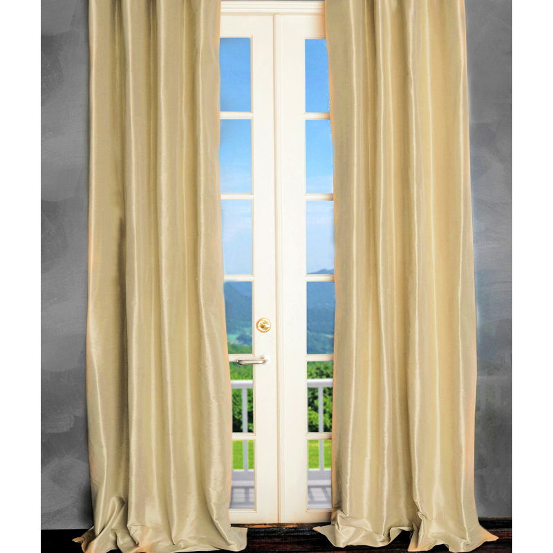 Panneau de rideau simple semi-diaphane avec passe-tringle Shelburne, l 50 po x L 108 po, Diamant