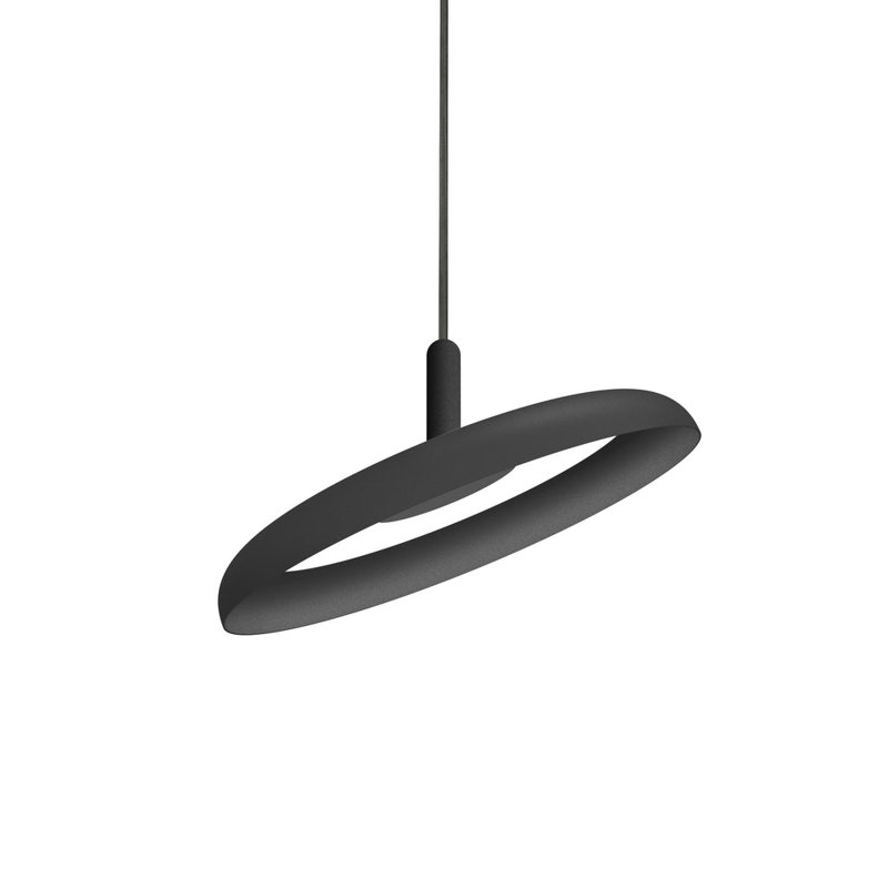 Nivél 1 - Light Single Dome Pendant, Black, Black, 120" H x 15" W x 15" D