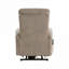 Fauteuil inclinable PowerLift FlowLuxe compact en microfibre brun classique avec massage et chaleur