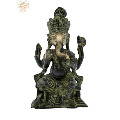 Figurine Ganesha mangeant Modaka