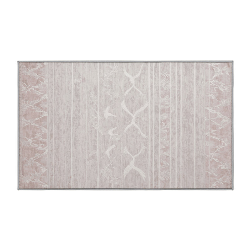 Tapis gris soyeux et moelleux, Rectangle 2 pi x 3 pi
