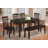 6 Piece Kitchen Table & Chairs Set Contains a Rectangle Dining Table and 4 Faux Leather Dining Room Chairs with a Bench, 36x60 Inch, Cappuccino-1075362609-1169475550