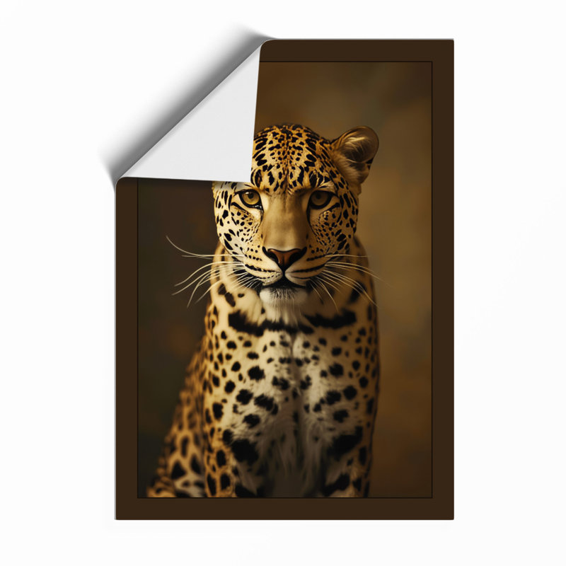 Leopard Gaze Boho - Framed Print, Unframed, A2 - 59.4 x 42.0 cm