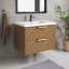 Meuble-lavabo flottant avec lavabo simple blanc Maxbano