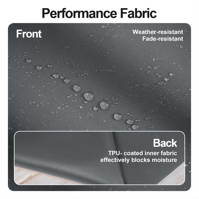 Outdoor Chaise Lounge Cushion, 72" x 21" x 4" Patio Lounge Chair Cushion, Water-Resistant UV-Protected Replacement Cushion with High Density Foam, Dark Gray