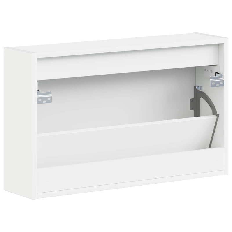 Flip Down Shoe Storage, 43 cm H x 71 cm W x 17 cm D, White