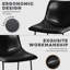 Ensemble de 4 tabourets de bar de 26 pouces, tabourets de bar à hauteur de comptoir moderne, tabouret de bar en similicuir avec dossier et pieds en métal, chaises de bar sans accoudoirs pour îlot de cuisine-766892978-797772932