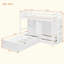 Lit superposé avec tiroirs, garde-robe, tablettes de rangement et lit hydraulique-746708611