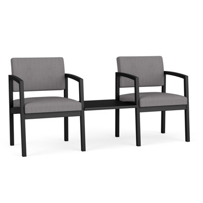 Structure tandem 2 places avec table centrale en acier Lenox