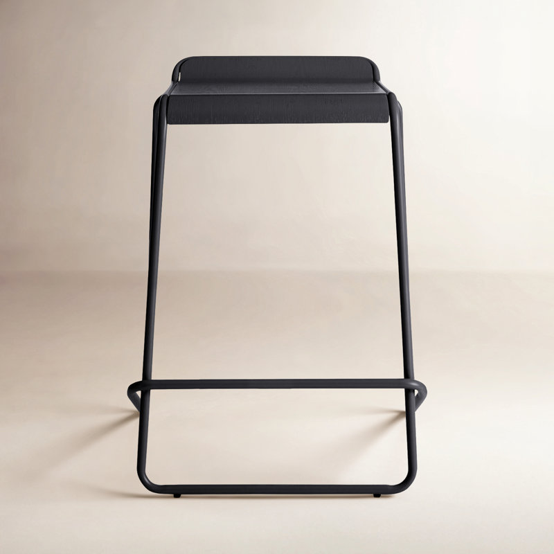 Ready Stool with Metal Frame, Black, Counter Stool (25" Seat Height)