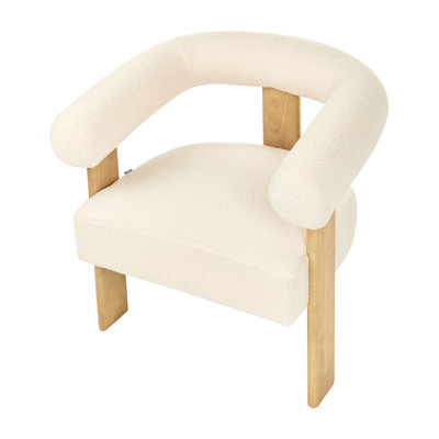 Upholstered Boucle Armchair