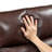 1Pc Recliner Chair With Swivel Motion Luxurious Comfort Brown Leather Upholstered Solid Wood Living Room Furniture-1149747952