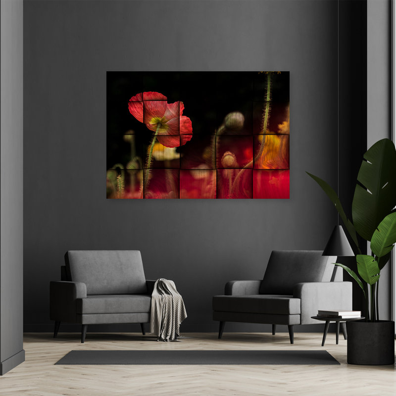 Red Poppy - No Frame Print on Canvas, 60cm H x 90cm W