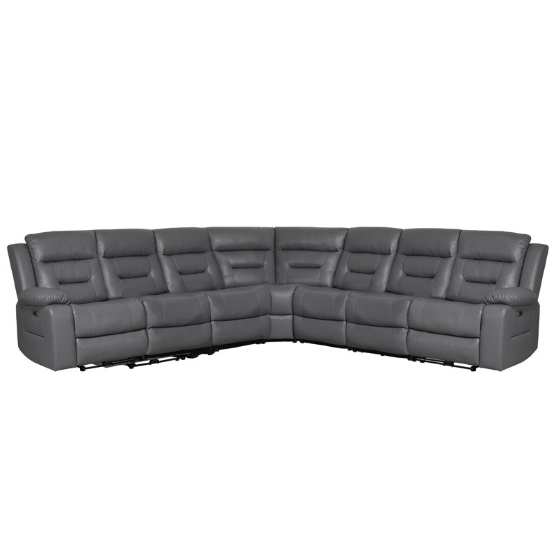 Canapé modulaire Kimblyn, Gray Faux Leather