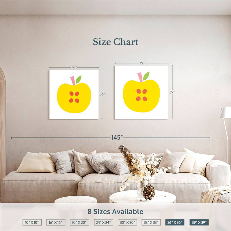 Yarlin Yellow Apple, 39" H x 39" W