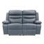 Canapé inclinable 2 places, revêtement en cuir bleu, coussins moelleux pour un confort optimal, mobilier de salon moderne, 1 pièce