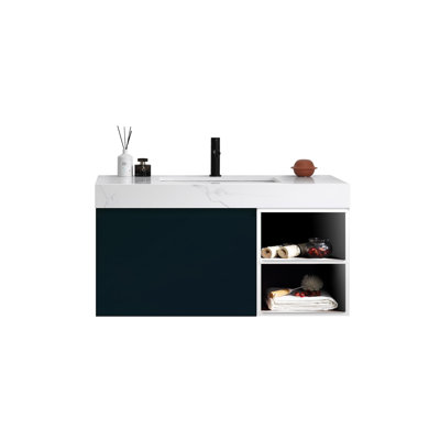 Noam 42'' Single Bathroom Vanity with Quartz Top
